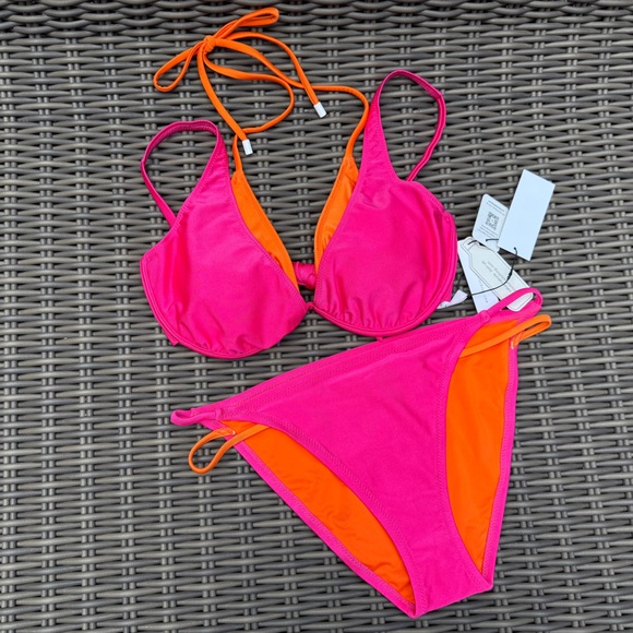 Sanctuary Pink and Orange Bikini - Size M/L - NWT - Picture 8 of 16